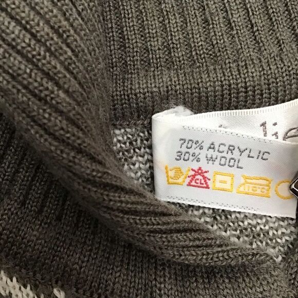 THALIE chunky knit wool blend sweater small neutral tones fall winter co… - Picture 7 of 15